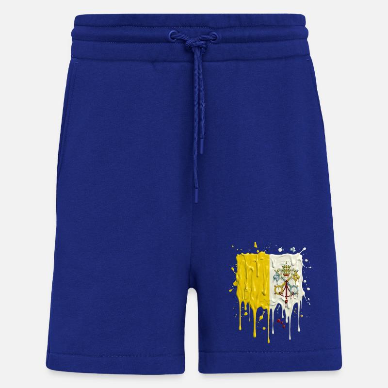 Vatikans Gelb-Weiß Farbsplit - Shorts - made by SPREAD - Iconic Blue