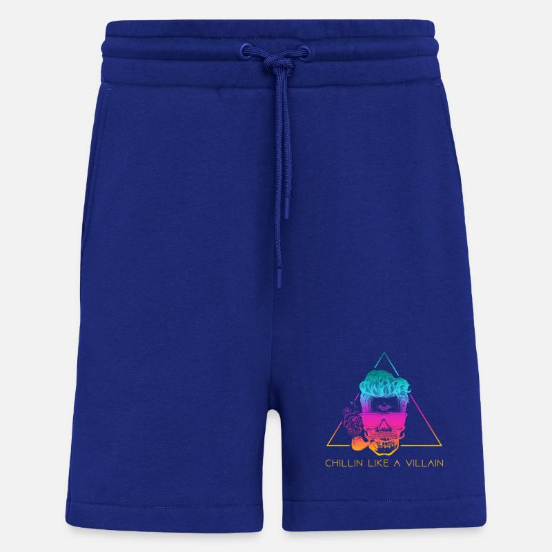 Totenschädel mit Sonnenbrille – Chillin Retro - Shorts - made by SPREAD - Iconic Blue