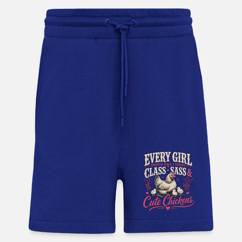 Every Girl Needs Class, Sass & Chicks - Shorts - made by SPREAD - Iconic Blue