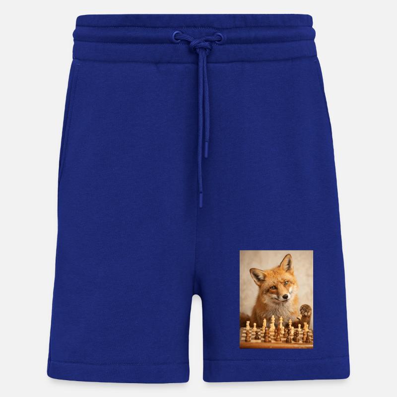 Fox playing chess - Shorts - made by SPREAD - Iconic Blue
