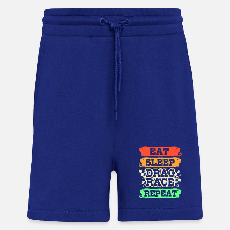 Course de dragsters - Short bio décontracté fabriqué en UE - Iconic Blue