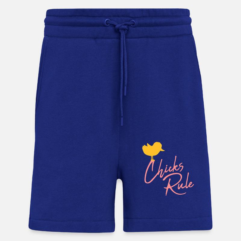 Chicks Rule mignon petit oiseau - Short bio décontracté fabriqué en UE - Iconic Blue