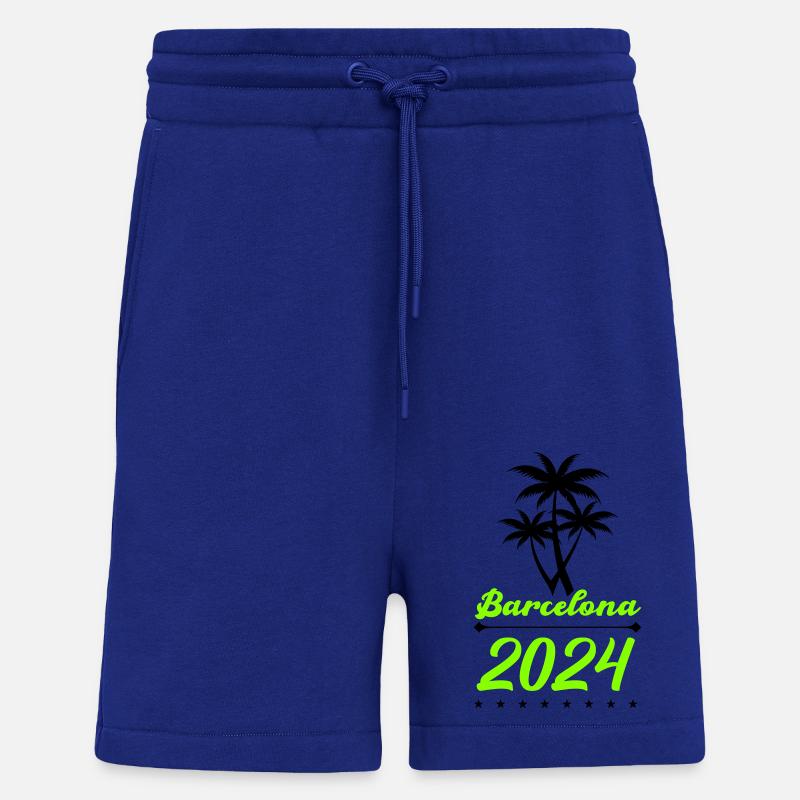 Barcelone 2024 - Short bio décontracté fabriqué en UE - Iconic Blue