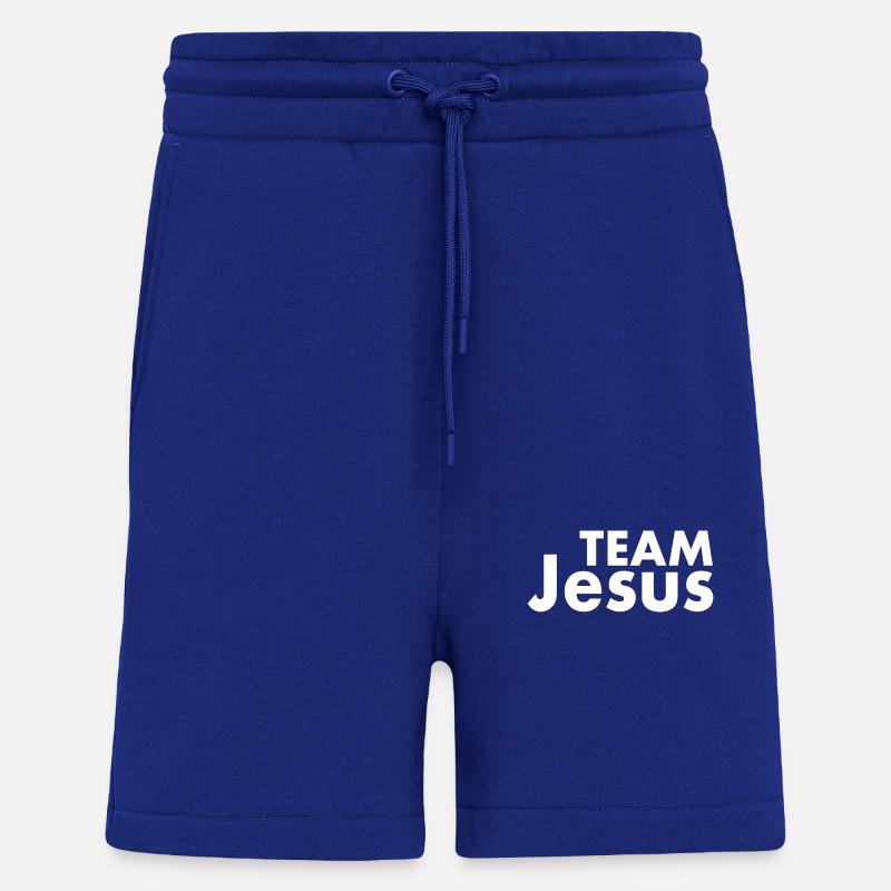 Team jesus - Short bio décontracté fabriqué en UE - Iconic Blue
