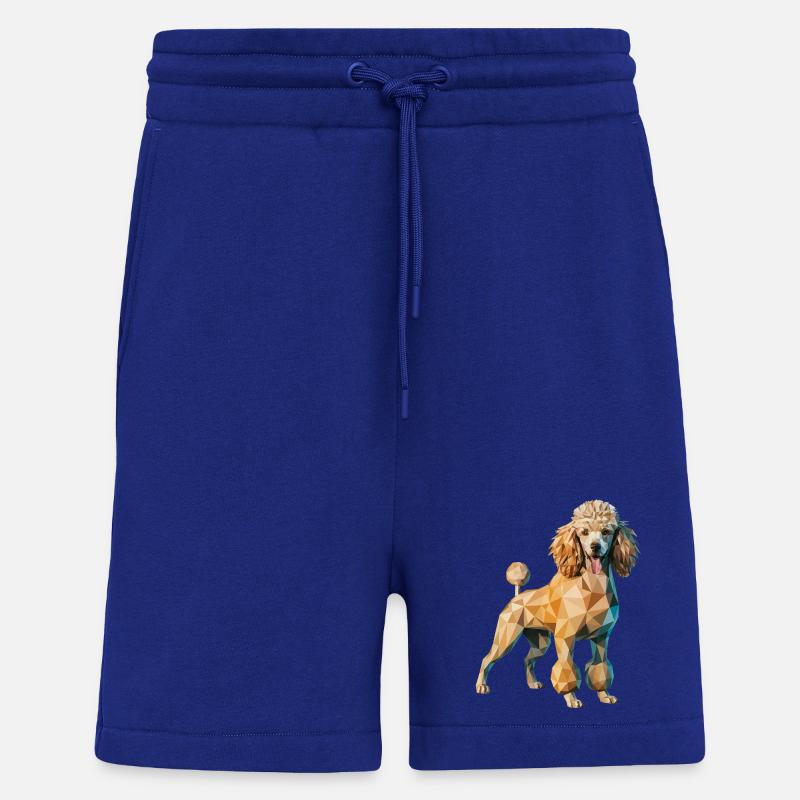 Caniche - Logo Low Poly cool - Short bio décontracté fabriqué en UE - Iconic Blue