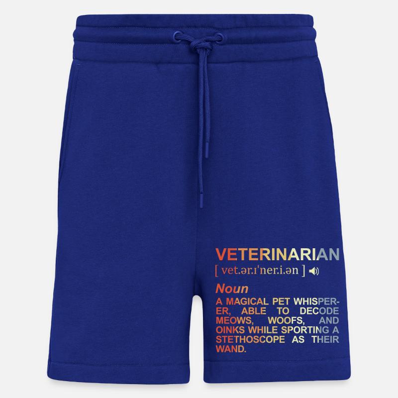 Signification vétérinaire - Short bio décontracté fabriqué en UE - Iconic Blue