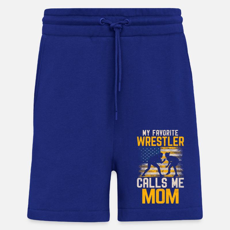 Mon lutteur préféré m’appelle maman - Short bio décontracté fabriqué en UE - Iconic Blue