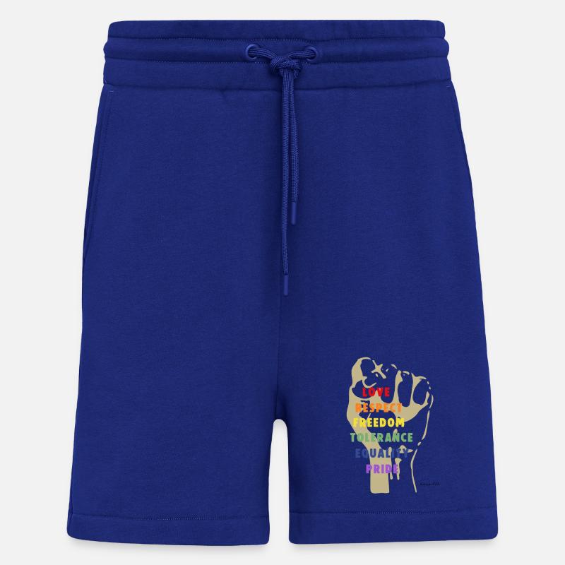Force et respect - Short bio décontracté fabriqué en UE - Iconic Blue
