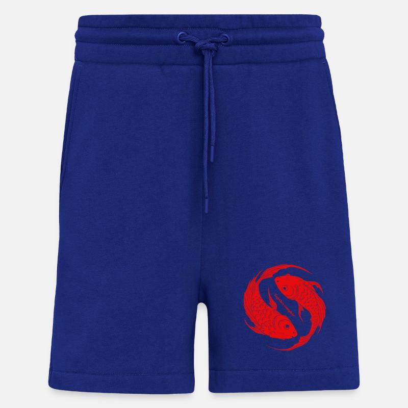Ensemble Complet - Yin Yang Fish Koi - Short bio décontracté fabriqué en UE - Iconic Blue