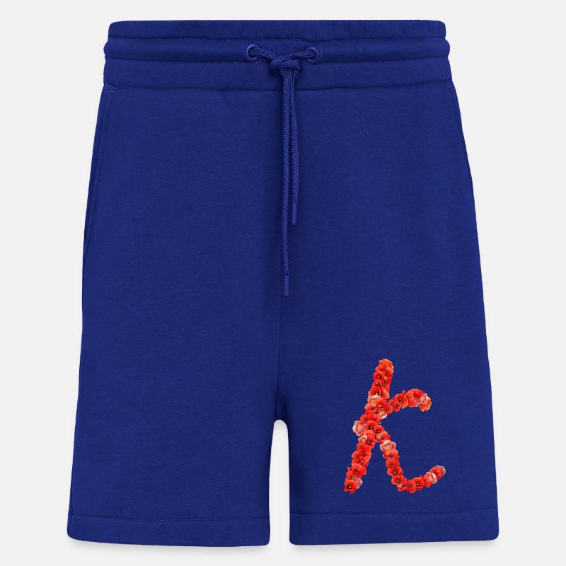 Initial K aus Mohnblumen - Shorts - made by SPREAD - Iconic Blue