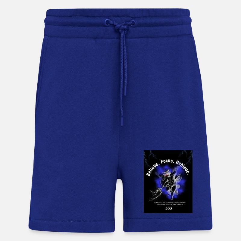 Back_andWhite_IllustrationT-HemdGlaubInSich Selbst - Shorts - made by SPREAD - Iconic Blue