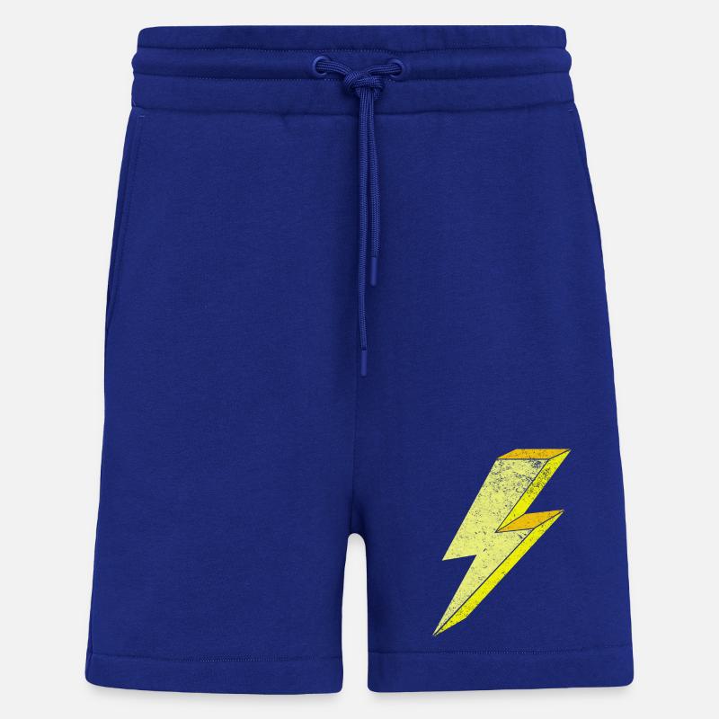 Blitzsymbol Fleckendesign auf Kleidung 3D - Shorts - made by SPREAD - Iconic Blue