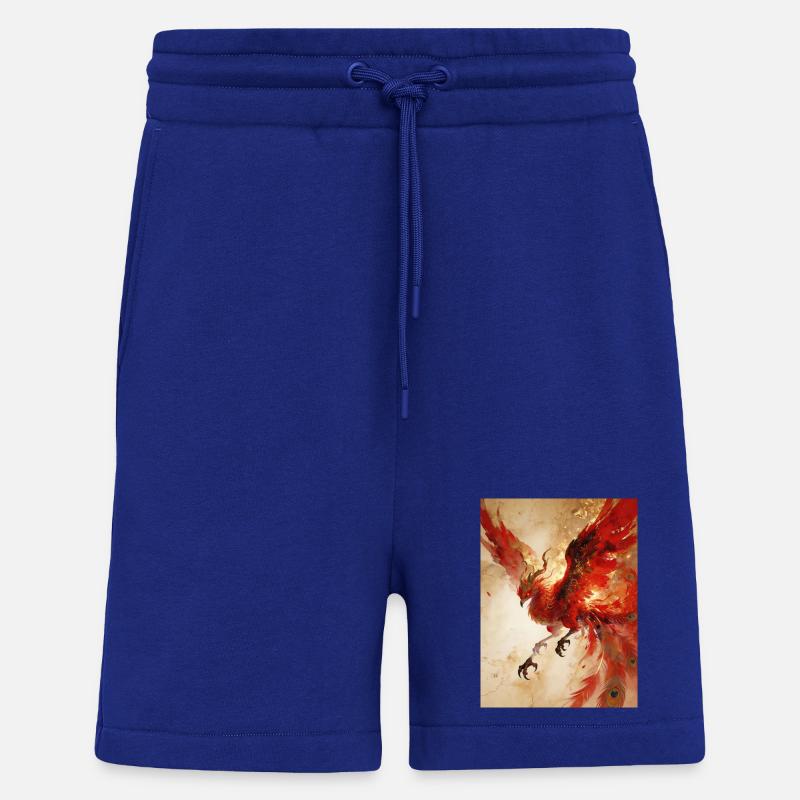 The Phoenix Rises: Celestial Radiance - Shorts - made by SPREAD - Iconic Blue