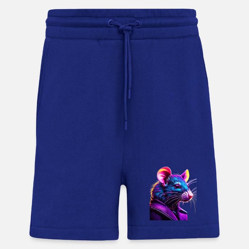 Neon Rat en Cuir Blouson - Short bio décontracté fabriqué en UE - Iconic Blue
