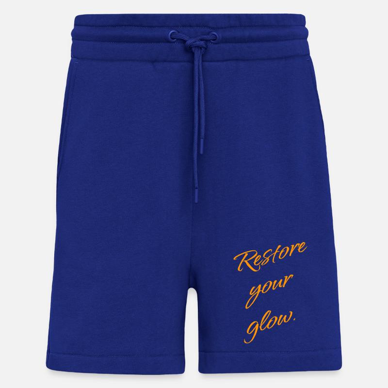 Restore Your Glow – Selfcare Statement - Shorts - made by SPREAD - Iconic Blue
