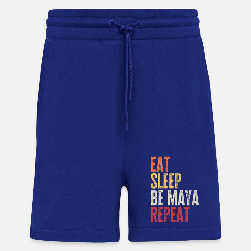 Iss, schlaf, sei Maya, wiederhole Retro-Name - Shorts - made by SPREAD - Iconic Blue