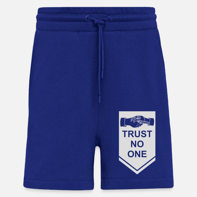trust no one Zitat - Shorts - made by SPREAD - Iconic Blue
