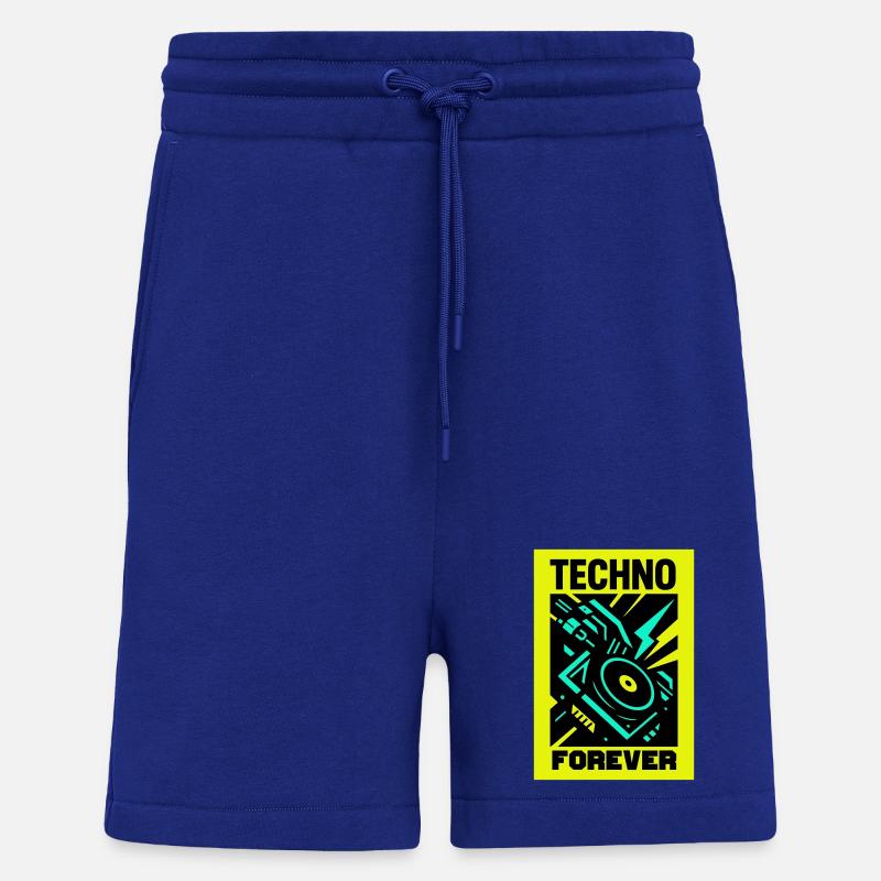 Techno pour toujours - Short bio décontracté fabriqué en UE - Iconic Blue