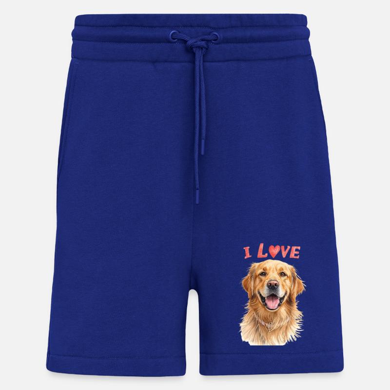 J’adore le Golden Retriever - Short bio décontracté fabriqué en UE - Iconic Blue