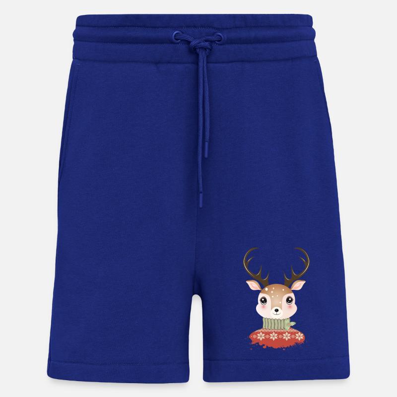niedlicher schicker Hirsch mit Weihnachtspullover - Shorts - made by SPREAD - Iconic Blue