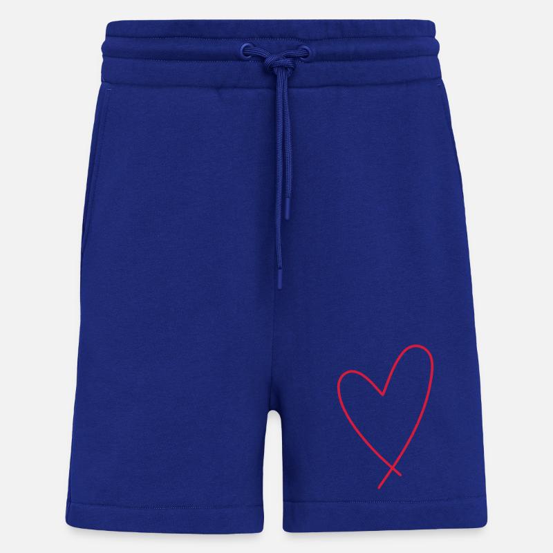 Icône de cœur - Short bio décontracté fabriqué en UE - Iconic Blue