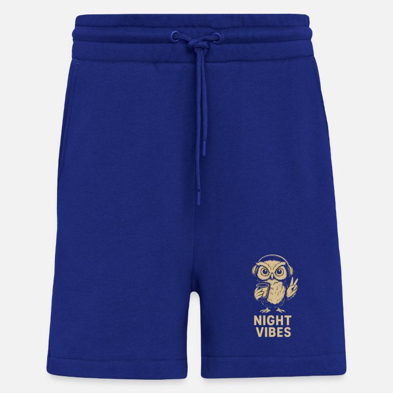 Nachtstimmung Eule mit Kopfhörern - Shorts - made by SPREAD - Iconic Blue