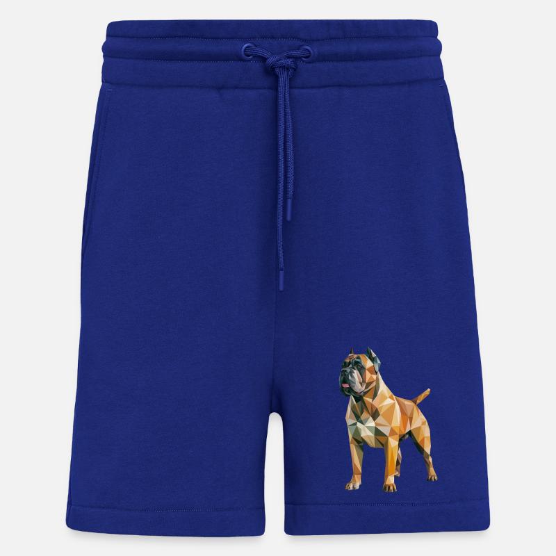 Mastiff - Cool Low Poly  Logo - Short bio décontracté fabriqué en UE - Iconic Blue