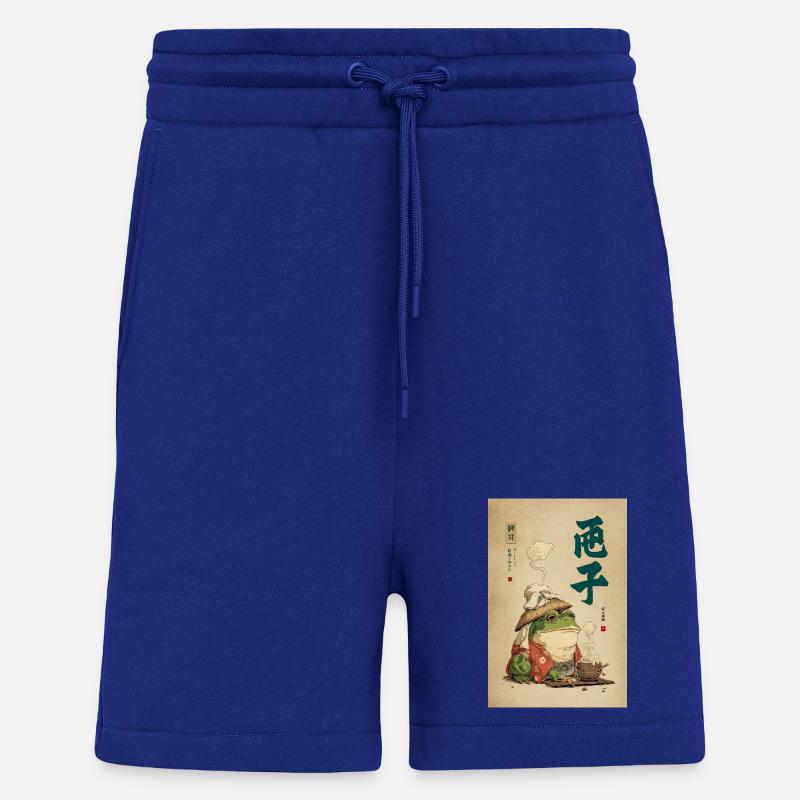 Frosch-Samurai im Seidenmantel mit Tee - Shorts - made by SPREAD - Iconic Blue