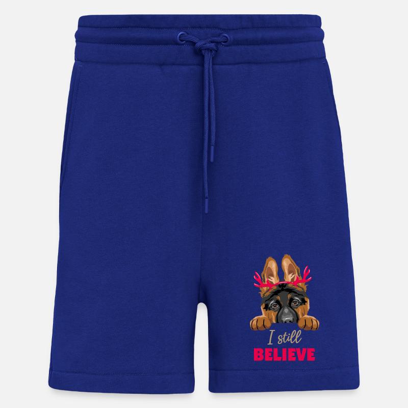 Lugender Deutscher Schäferhundwelpe mit Hörnern - Shorts - made by SPREAD - Iconic Blue
