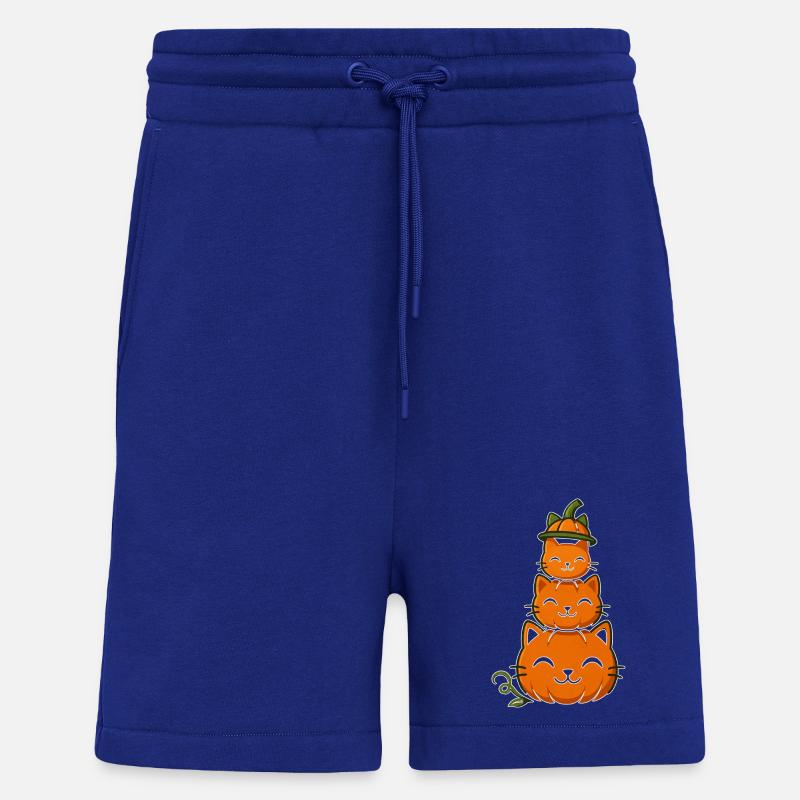 Happy Pumpkin Cat Stack - Shorts - made by SPREAD - Iconic Blue