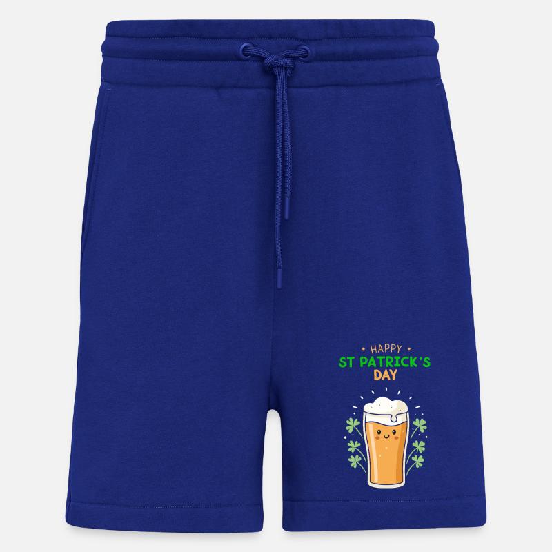 Bière Joyeuse St Patrick Jour - Short bio décontracté fabriqué en UE - Iconic Blue