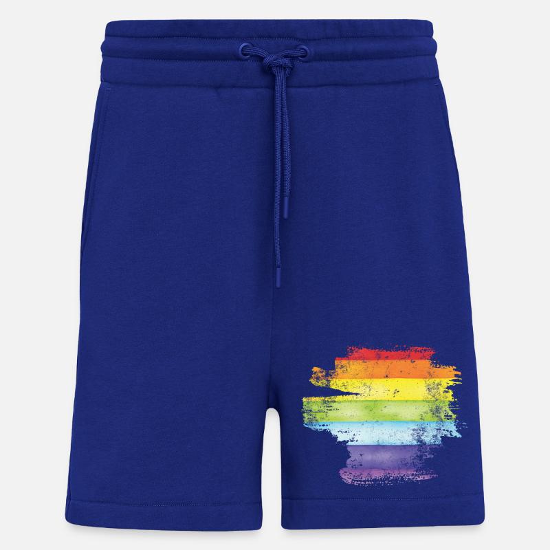 Arc-en-ciel du Fleuron de la fierté - Short bio décontracté fabriqué en UE - Iconic Blue