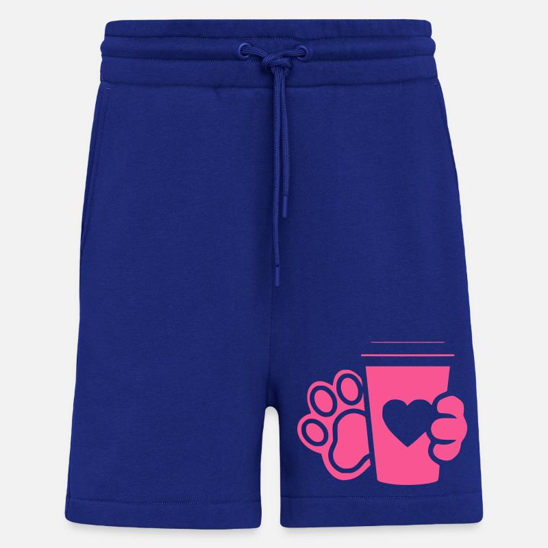 Pfote Kaffee Tasse Flat Design - Shorts - made by SPREAD - Iconic Blue