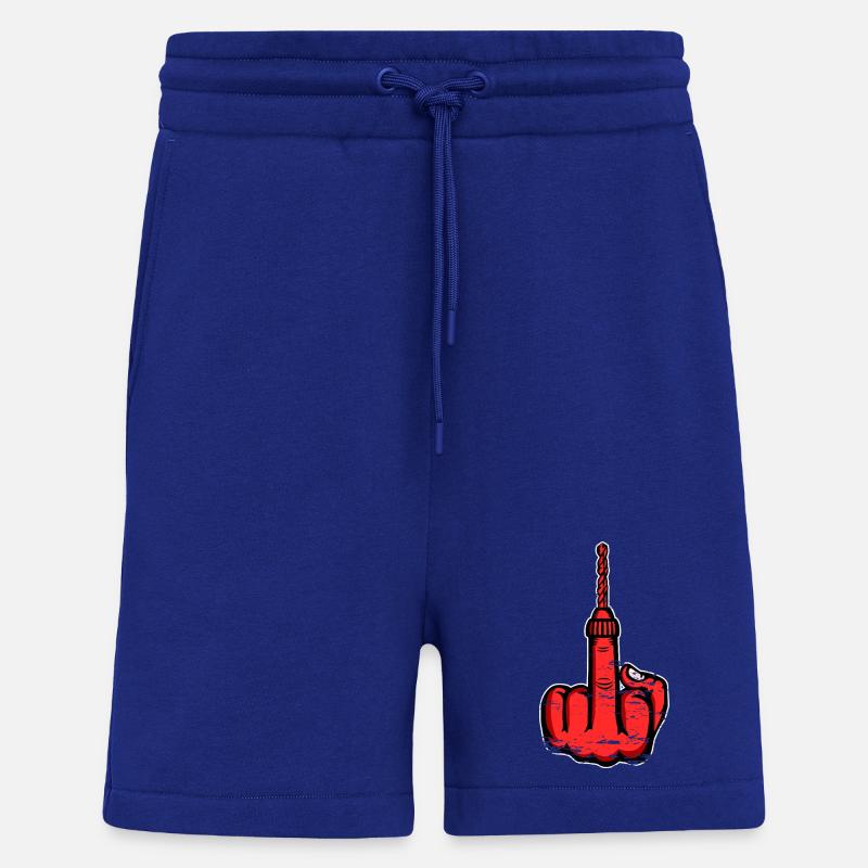 Middle Finger Stingerfinger Drill Design Red - Shorts - made by SPREAD - Iconic Blue