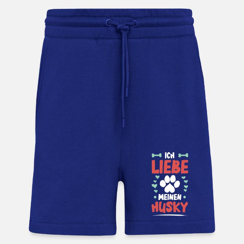 J’adore mon husky - Short bio décontracté fabriqué en UE - Iconic Blue