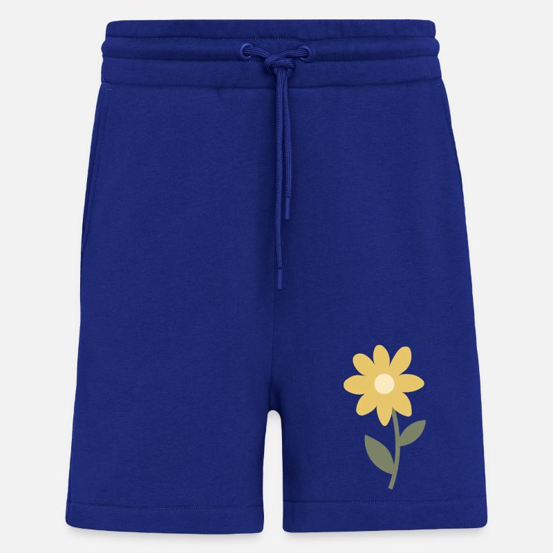 Bloomdesign de fleurs minimales - Short bio décontracté fabriqué en UE - Iconic Blue