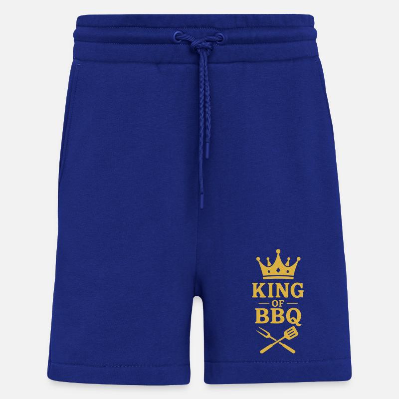 Roi du BBQ | Grillmeister Krone - Short bio décontracté fabriqué en UE - Iconic Blue