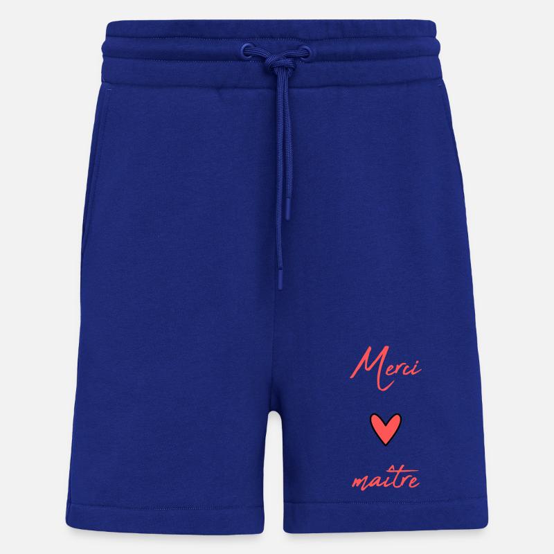 MAÎTRE. MAITRE. MERCI. MERCI MAÎTRE. MAITRE - Short bio décontracté fabriqué en UE - Iconic Blue