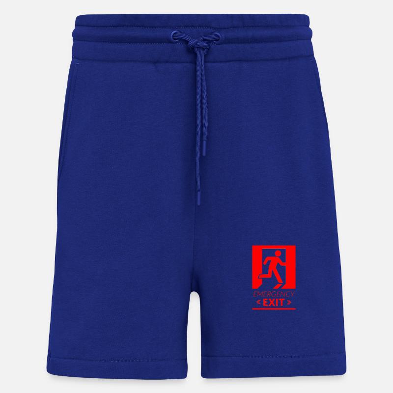 Emergency EXIT Basic Red - Shorts - made by SPREAD - Iconic Blue