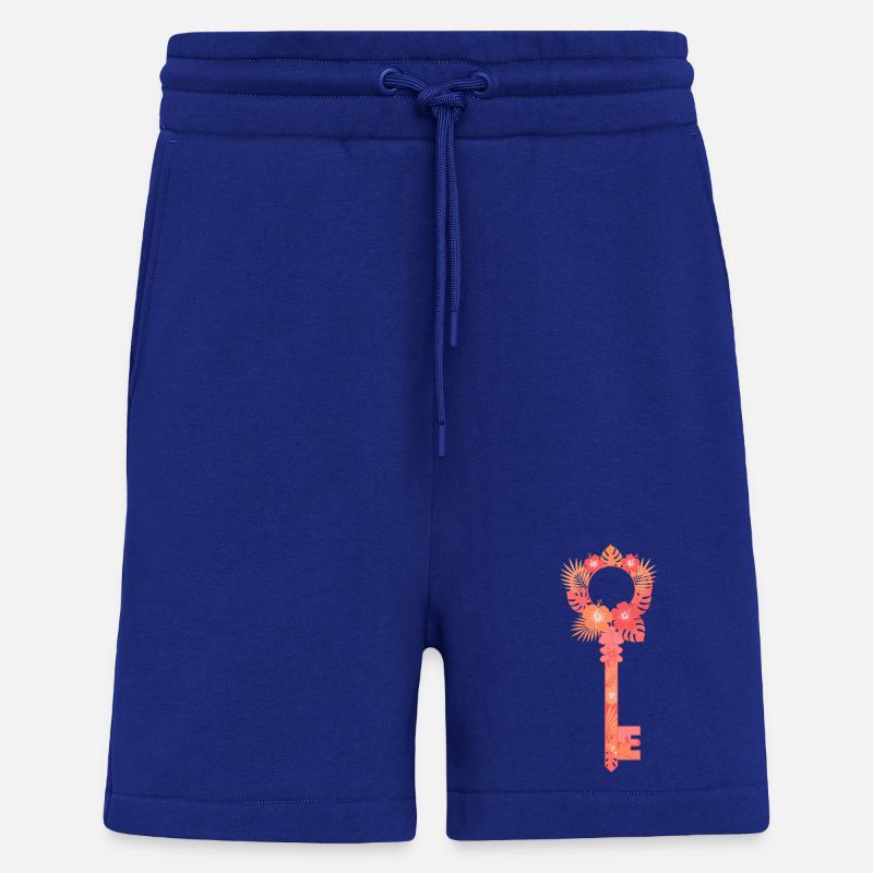 Clé des Fleurs Tropicales - Short bio décontracté fabriqué en UE - Iconic Blue