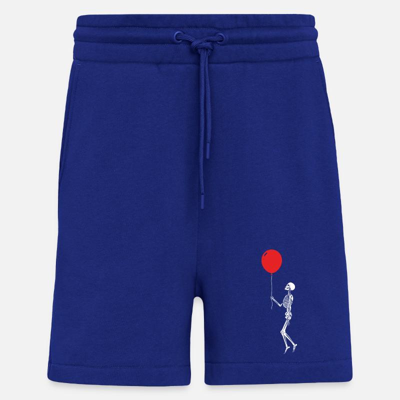 Skeleton with Red Balloon - Shorts - made by SPREAD - Iconic Blue