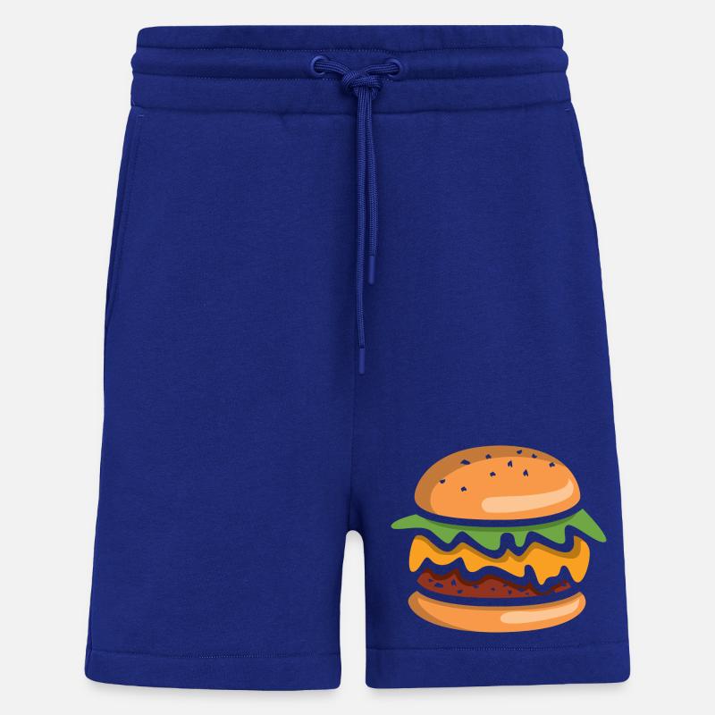 Cheeseburger Comic Burger - Short bio décontracté fabriqué en UE - Iconic Blue