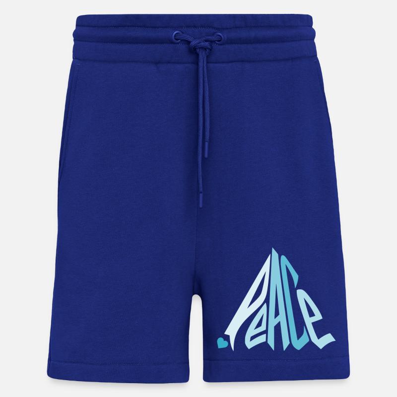 Peace Graffiti mit Herz in Blau - Shorts - made by SPREAD - Iconic Blue