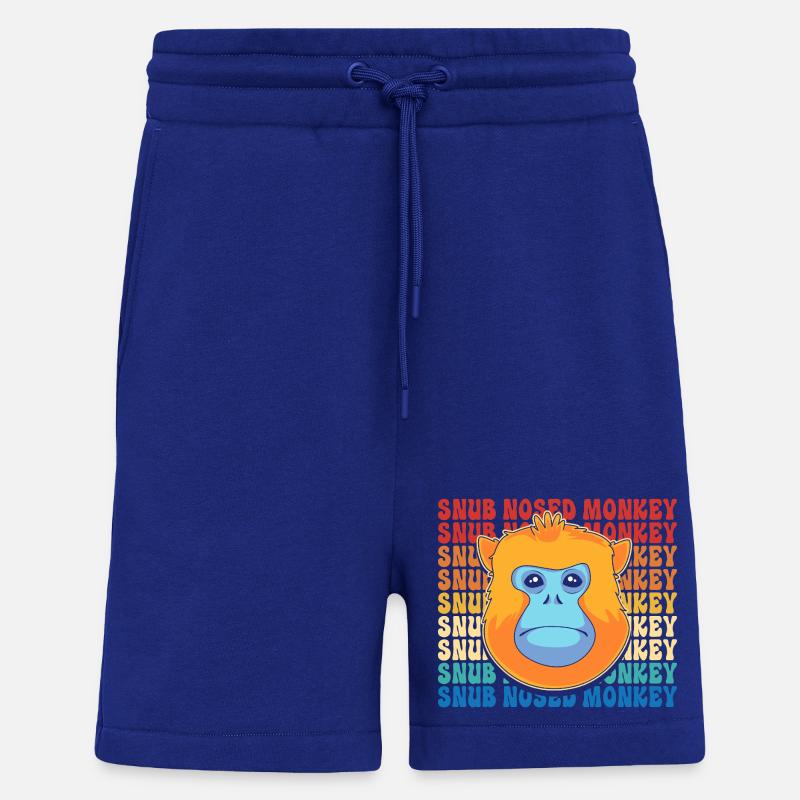 Stupsnasenaffe Affe Schimpanse - Shorts - made by SPREAD - Iconic Blue