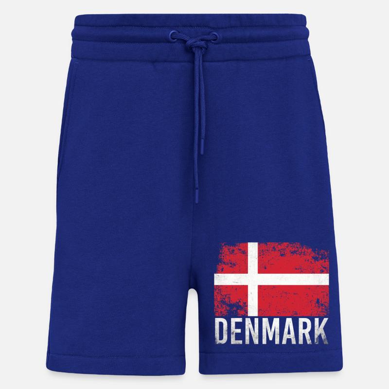 Danemark Grunge Drapeau Danemark Design - Short bio décontracté fabriqué en UE - Iconic Blue