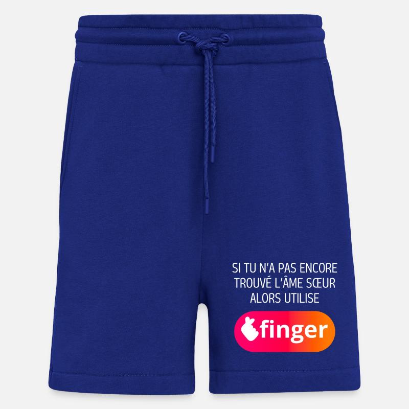 Application finger - Short bio décontracté fabriqué en UE - Iconic Blue