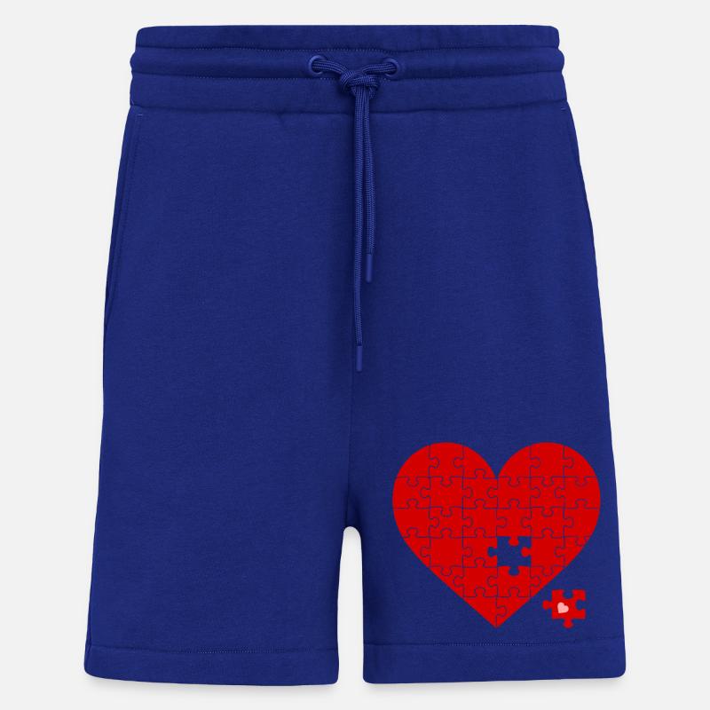 Rotes Puzzle Herz: - Shorts - made by SPREAD - Iconic Blue