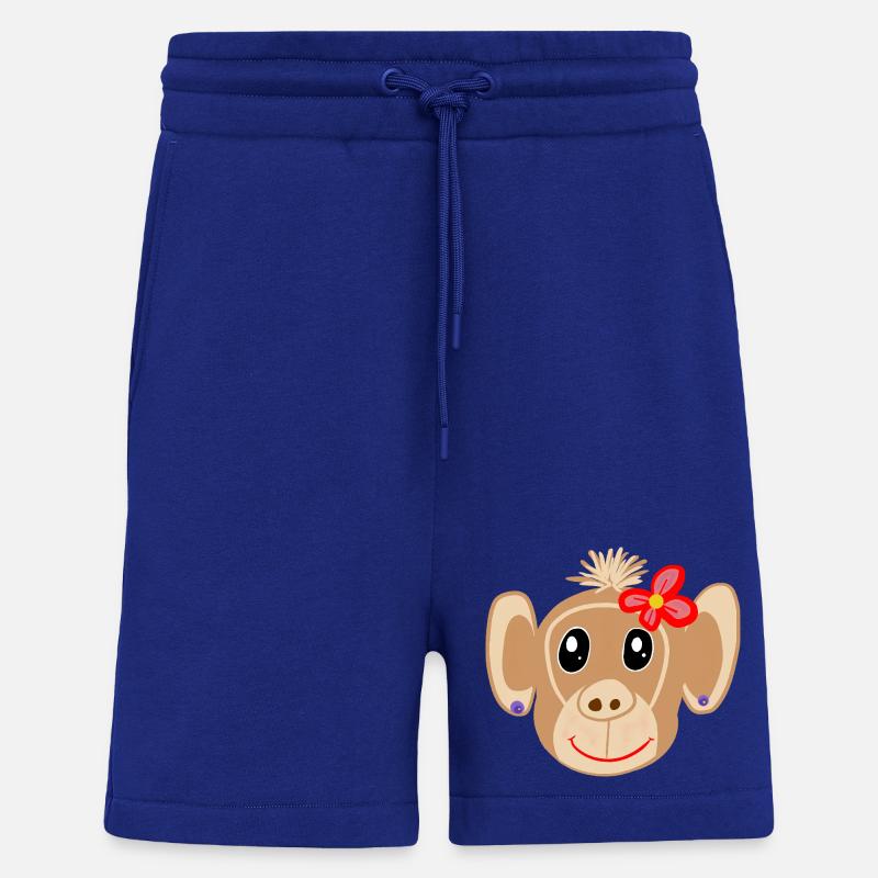 Affe Mädchen Affen Kinder - Shorts - made by SPREAD - Iconic Blue