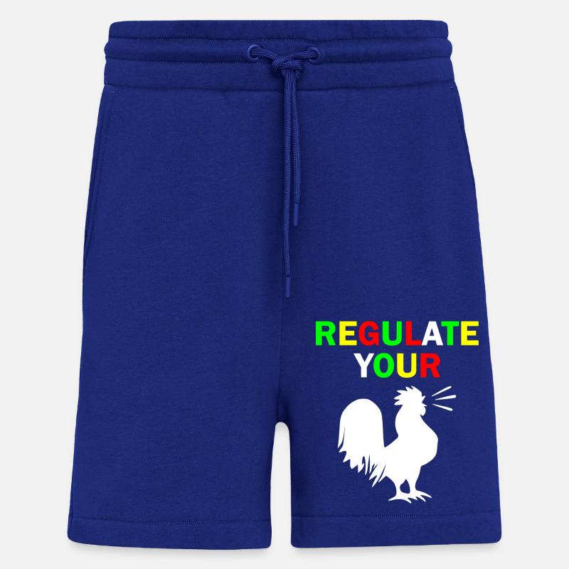 regulate your chicken - Short bio décontracté fabriqué en UE - Iconic Blue