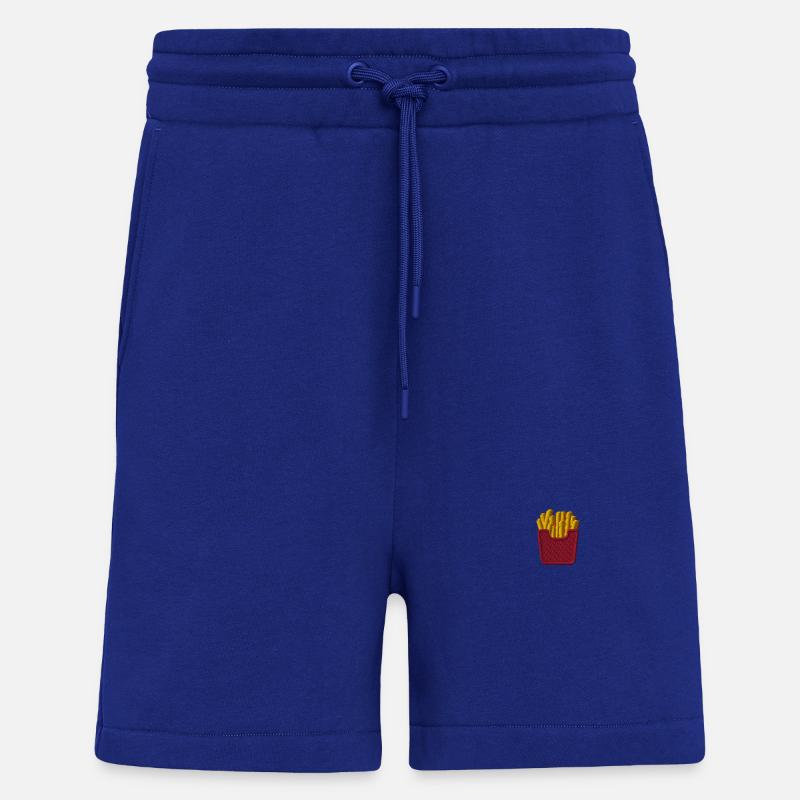 Frites brodées - Short bio décontracté fabriqué en UE - Iconic Blue